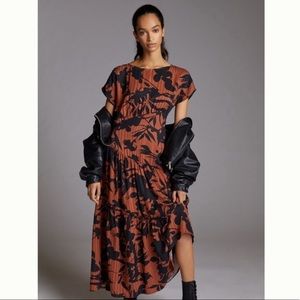 Anthropologie Eva Franco floral size 10 maxi dress with tags some damage